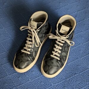 Coach Monogram Hi-Top Sneakers